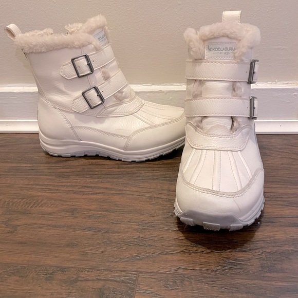 Koolaburra by UGG White Boots Size 8 IMREE MOTO waterproof - Picture 7 of 16